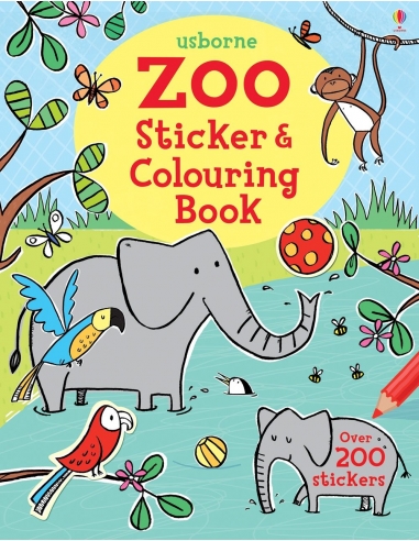 Zoo Sticker & Colouring Book