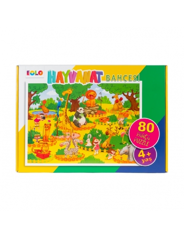 EOLO 80 Parça Puzzle - Hayvanat Bahçesi