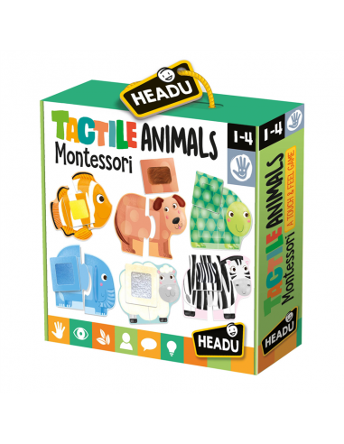 Headu Tactile Animals Montessori (1-4 Yaş)