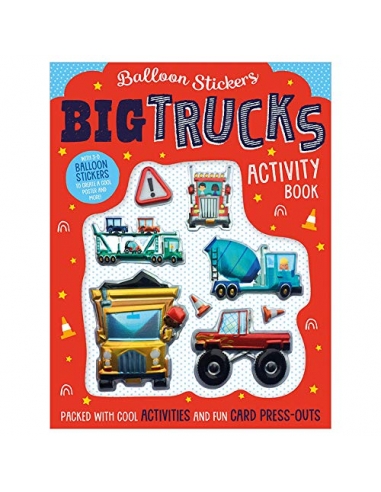 Balloon Stickers Big Trucks Activity Book