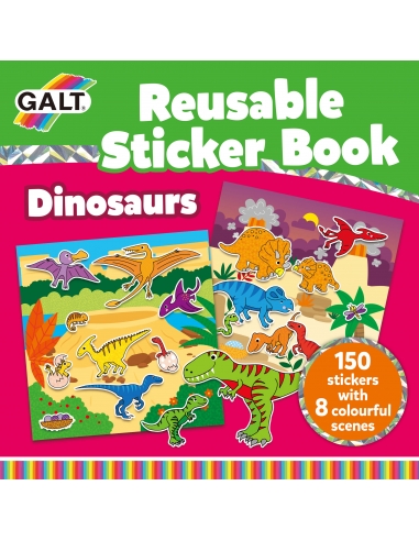 Galt Reusable Sticker Book - Dinosaurs  (+3 Yaş)