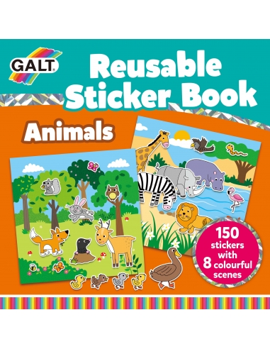 Galt Reusable Sticker Book - Animals  (+3 Yaş)